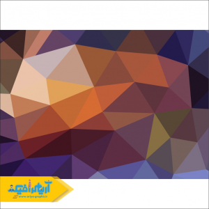 دانلود وکتور ابسترکت رنگ تیره نارنجی آبی و بنفش